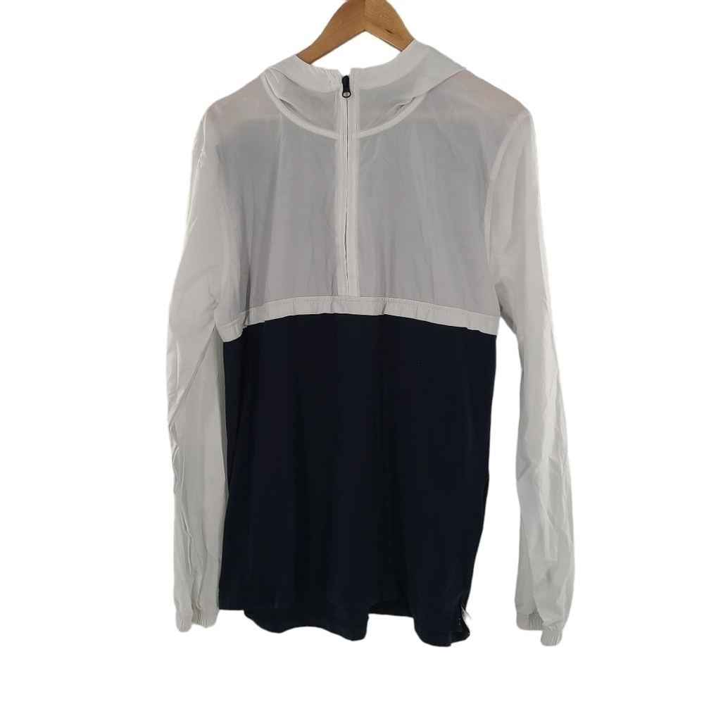 Under Armour Mens L Jacket Wind Sportstyle Anorak Lightweight ‎ White And Navy